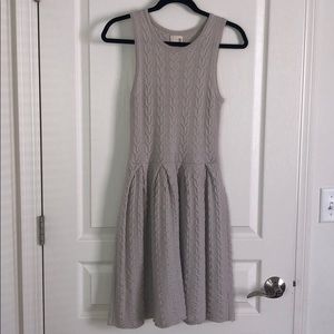 Anthropologie bone colored sweater dress